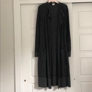 Charcoal gray CAbi duster cardigan